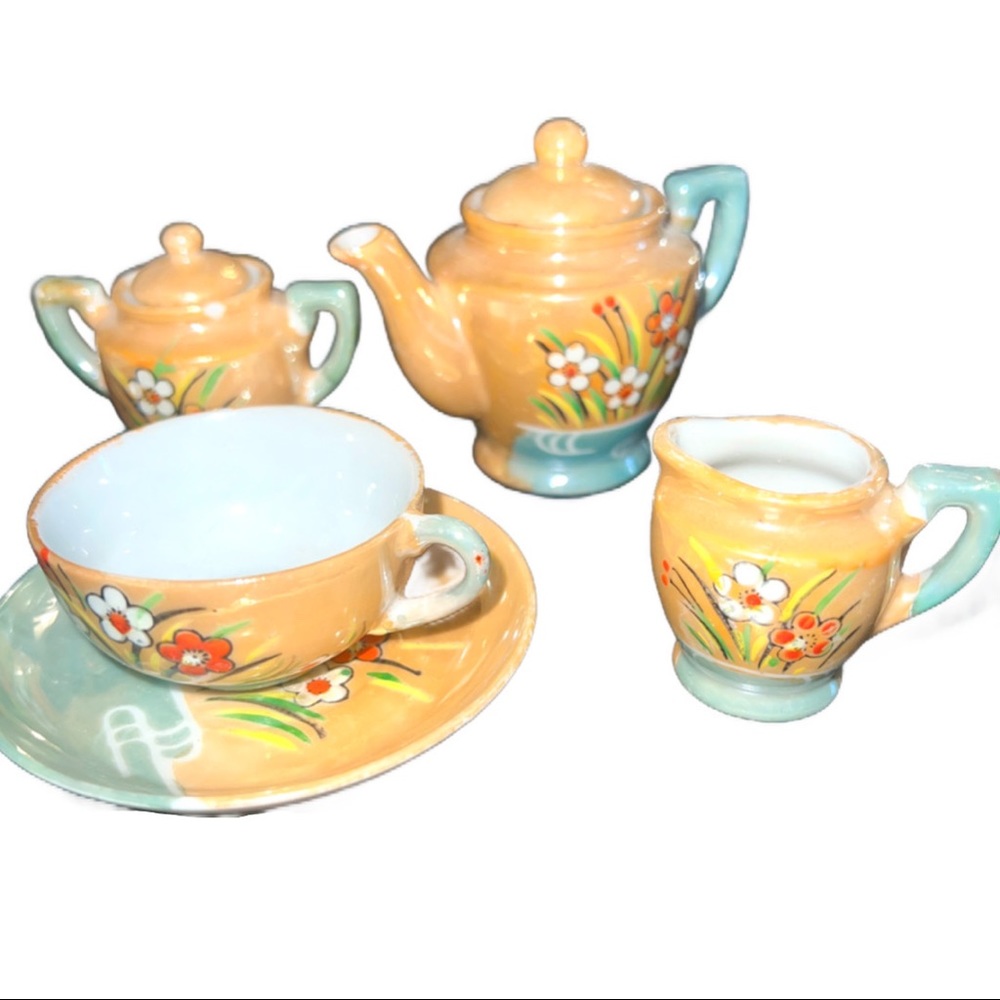 Vintage Japanese Mini 9 Piece Tea Set - Picture 7 of 11